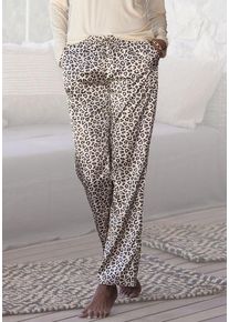 Buffalo Pyjamahose mehrfarbig Gr. 32 für Damen. Mit Allover-Druck. Straight Fit. Nachhaltig.