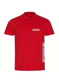 multifanshop Kinder T-Shirt - Regensburg - Brust & Seite - Druck weiß - Kind