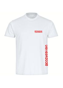 multifanshop Kinder T-Shirt - Regensburg - Brust & Seite - Druck rot - Kind