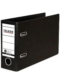 Falken Ordner Breit DIN A5 80 mm Schwarz 2 Ringe Kunststoff Querformat