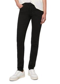 Marc O'Polo Damen Slim-fit-Jeans "aus stretchigem Bio-Baumwoll-Mix"multi, worn out schwarz, casual, Gr. 25, MARC O'POLO DENIM, unifarben, Obermaterial: 90%