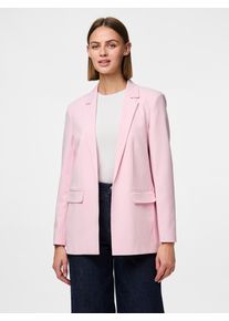Pieces Damen Longblazer "PCBOSELLA LS LOOSE BLAZER NOOS", rosa, casual, Gr. XS, unifarben, Web, Obermaterial: 88% Polyester, 12% Elasthan, Blazer, in