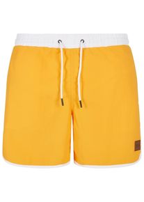 Urban Classics Herren Badeshorts "Urban Classics Herren Retro Swimshorts", orange, Gr. S, 100% Polyamid, Badehosen