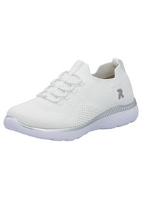 RIEKER SPORT Damen Slip-On Sneaker, Gr. 36, weiß, Textil, sportlich, Schuhe, Slipper, Freizeitschuh, Schlupfschuh mit Elastik-Einstieg