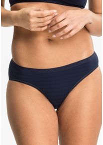 Speidel Damen Bikinislip "Cotton&More", Gr. 38, blau, Single Jersey, Obermaterial: 56% Baumwolle, 34% Polyamid, 10% Elasthan, unifarben, gestreift,