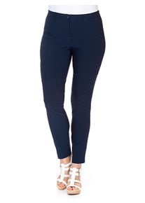 sheego Damen Stretch-Hose "Große Größen", blau, sportlich, Gr. 56, unifarben, Obermaterial: 70% Viskose, 25% Polyamid, 5% Elasthan, Hosen, knitterarm