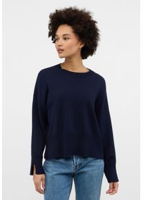Eterna Damen Strickpullover, blau, casual, Gr. XL, 55% cotton, 45% Wolle (Merino), Pullover