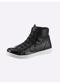 Andrea Conti Damen Stiefelette, Gr. 42, schwarz, Leder, Glattleder, modisch, Schuhe