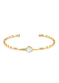Elli Damen Armreif "Armreif Bangle Synthetischer Opal Trend 925 Silber", 16cm,mit Stein, Silber 925 (Sterlingsilber), gold, Silber 925
