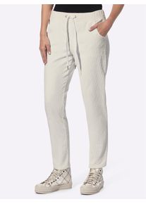 Heine Damen Cordhose, beige, Gr. 38, unifarben, 97% Baumwolle, 3% Elasthan, Hosen