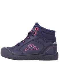Kappa Kinder Sneaker, Gr. 25, blau, Synthetik, Kunstfaser, mehrfarbig, sportlich, Schuhe, - mit praktischem Reißverschluss auf der Innenseite