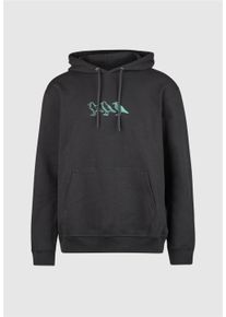 Cleptomanicx Herren Kapuzensweatshirt "Classic Hooded Scribble Gull", grau, casual, Gr. M, 100% Baumwolle, Sweatshirts, im lockeren Schnitt