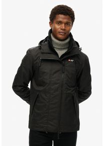 Superdry Herren Outdoorjacke "HOODED MTN WINDBREAKER JACKET", schwarz, modisch, Gr. XL, unifarben, Web, Obermaterial: 100% Polyester, Jacken