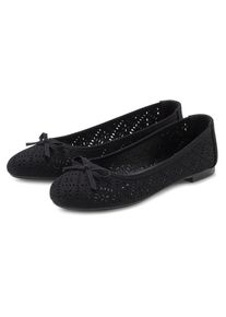 Lascana Damen Ballerina, Gr. 36, schwarz, Obermaterial: 100% Lederimitat. Futter: 100% Lederimitat. Decksohle: 100% Lederimitat. Laufsohle: 100%