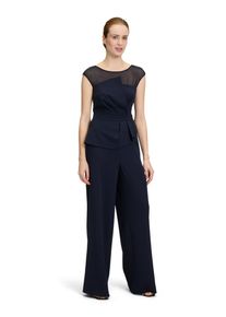 Vera Mont Damen Overall "Vera Mont Jumpsuit ohne Arm", blau, elegant, Gr. 36, Cru00eape, Obermaterial: 95% Polyester, 5% Elasthan. Futter: 100%