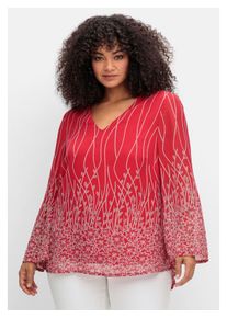 Damen Tunika "Große Größen", rot, feminin, Gr. 50, sheego by Joe Browns, bedruckt, Obermaterial: 100% Polyester;Futter: 100% Polyester, Tuniken, aus