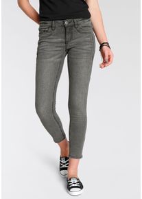 Arizona Damen 7/8-Jeans "mit Keileinsätzen", grau, Basic, Gr. 36, Denim/Jeans, Obermaterial: 76% Baumwolle, 16% Polyester, 7% Viskose, 1% Elasthan,