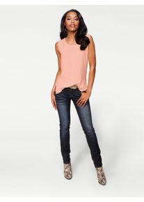 Heine Damen Shirttop, rot, Gr. 36, unifarben, 95% Viskose, 5% Elasthan, Webware:100% Viskose, Tops