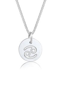 Elli Damen Kette mit Anhänger "Sternzeichen Krebs 925 Sterling Silber", 45, ohne Stein, Silber 925 (Sterlingsilber), L: 45cm, silber, Silber 925