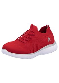 RIEKER SPORT Damen Slip-On Sneaker, Gr. 36, rot, Textil, sportlich, Schuhe, Slipper, Freizeitschuh, Schlupfschuh mit Elastik-Einstieg