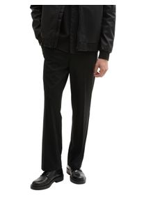 Herren Bügelfaltenhose, schwarz, casual, Gr. S, Tom Tailor Denim, unifarben, Piquu00e9, Obermaterial: 75% Polyester, 22% Viskose, 3% Elasthan.