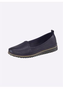 Andrea Conti Damen Slipper, Gr. 42, blau, Glattleder, Leder, sportlich, Schuhe