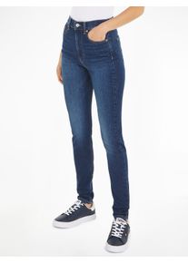 Tommy Jeans Damen Skinny-fit-Jeans "Sylvia High Rise Skinny", blau, casual, Gr. 27, unifarben, Denim/Jeans, Obermaterial: 92% Baumwolle, 4% Elasthan,