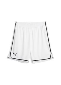 Puma Herren Shorts "Hoops Team Basketballshorts Herren", weiß, Gr. L, unifarben, Obermaterial: 100% Polyester, Hosen