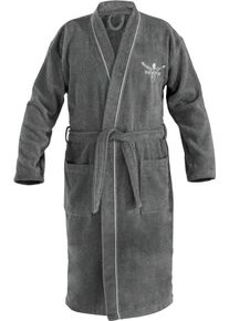 Bademantel Chiemsee, L:115cm in Gr. S, grau, Baumwolle, Hausmäntel, "Chiemsee Bademantel Venice für Damen und Herren, ideal für Sauna & Spa",