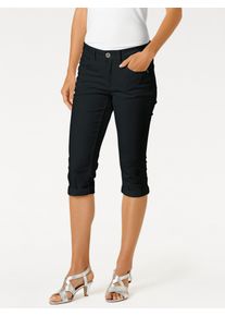 Heine Damen 3/4-Hose, schwarz, Gr. 40, unifarben, 98% Baumwolle, 2% Elasthan, Hosen