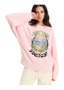 Roxy Damen Sweatshirt "Lineup", rosa, Gr. M, 55% Baumwolle, 25% Baumwolle, 20% Polyester, Sweatshirts
