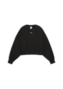 Puma Damen Sweatshirt "WARDROBE ESS Oversized-Crewneck Damen", schwarz, Gr. M, Obermaterial: 32% Polyester, 68% Baumwolle; Rippe: 4% Elasthan, 96%