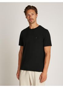 Tommy Hilfiger Herren T-Shirt "ESSENTIAL REG FIT SOLID TEE", schwarz, casual, Gr. XL, unifarben, Single Jersey, Obermaterial: 100% Baumwolle, Shirts,