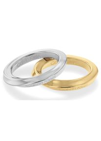 Calvin Klein Damen Fingerring "Schmuck Edelstahl Fingerring Damenring SCULPTURAL", 56, Edelstahl, 3,2mm, gold, Edelstahl, Fingerringe