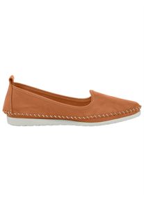 Andrea Conti Damen Slipper, Gr. 39, braun, Glattleder, Leder, modisch, Schuhe