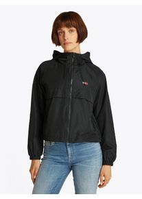 Tommy Jeans Damen Windbreaker "TJW ESSENTIAL WINDBREAKER EXT", schwarz, casual, Gr. XXL, unifarben, Web, Obermaterial: 100% Polyester, Jacken, mit