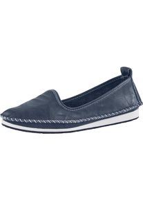 Andrea Conti Damen Slipper, Gr. 35, blau, Glattleder, Leder, modisch, Schuhe