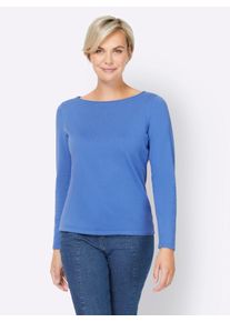 Heine Damen Strickpullover "Pullover", blau, Gr. 38, unifarben, 100% Baumwolle, Pullover