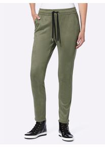 Heine Damen Jogger Pants, grün, Gr. 38, unifarben, 90% Polyester, 10% Elasthan, Hosen