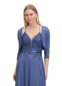 Vera Mont Damen Bolerojacke "Vera Mont Bolero-Jacke figurbetont", blau, festlich, Gr. 44, Jersey, Obermaterial: 92% Viskose, 8% Elasthan. Besatz: