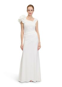Vera Mont Damen Abendkleid "Vera Mont Abendkleid figurbetont", weiß, Gr. 48, Cru00eape, Obermaterial: 95% Polyester, 5% Elasthan. Besatz: 100%