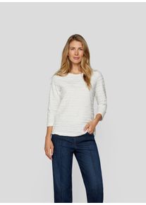 Rabe Damen 3/4-Arm-Shirt, beige, casual, Gr. 40, unifarben, Web, Obermaterial: 68% Viskose, 28% Polyester, 4% Elasthan, Shirts, mit Wellen-Struktur