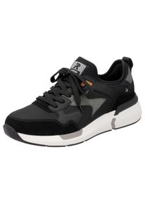 RIEKER SPORT Herren Slip-On Sneaker, Gr. 46, schwarz, Lederimitat, Textil, sportlich, Schuhe, Freizeitschuh, Halbschuh, Schlupfschuh mit elastischem