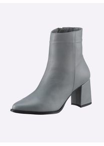 Andrea Conti Damen Stiefelette, Gr. 37, grau, Nubukleder, Rindsleder, Leder, feminin, Schuhe