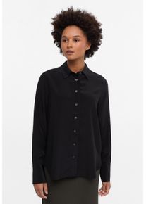 Eterna Damen Hemdbluse "LOOSE FIT", schwarz, modisch, Gr. 40, 100% Seide, Blusen