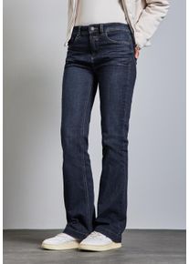 Street One Damen Bootcut-Jeans, blau, casual, Gr. 32, unifarben, Denim/Jeans, Obermaterial: 72% Baumwolle, 27% Polyester, 1% Elasthan, Jeans, im