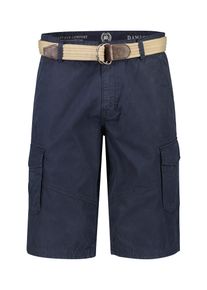 Lerros Herren Bermudas "Lerros Unifarbene Cargobermuda mit Gürtel", blau, Gr. 30, 100% Baumwolle, Hosen