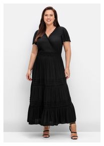 Damen Maxikleid "Große Größen", schwarz, feminin, Gr. 48, sheego by Joe Browns, unifarben, Obermaterial: 100% Viskose (LENZING ECOVERO);Futter: 100%
