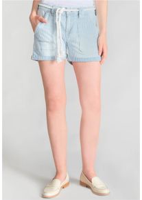 Damen Shorts "BLOOM", blau, Gr. 32, Le Temps Des Cerises, 93% Baumwolle, 5% Polyester, 2% Elasthan, Hosen, mit lässigen Streifen