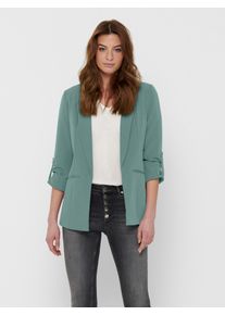 Only Damen Kurzblazer "ONLKAYLE-ORLEEN 3/4 BLAZER TLR NOOS", grün, modisch, Gr. 34, unifarben, Web, Obermaterial: 92% Polyester, 8% Elasthan, Blazer